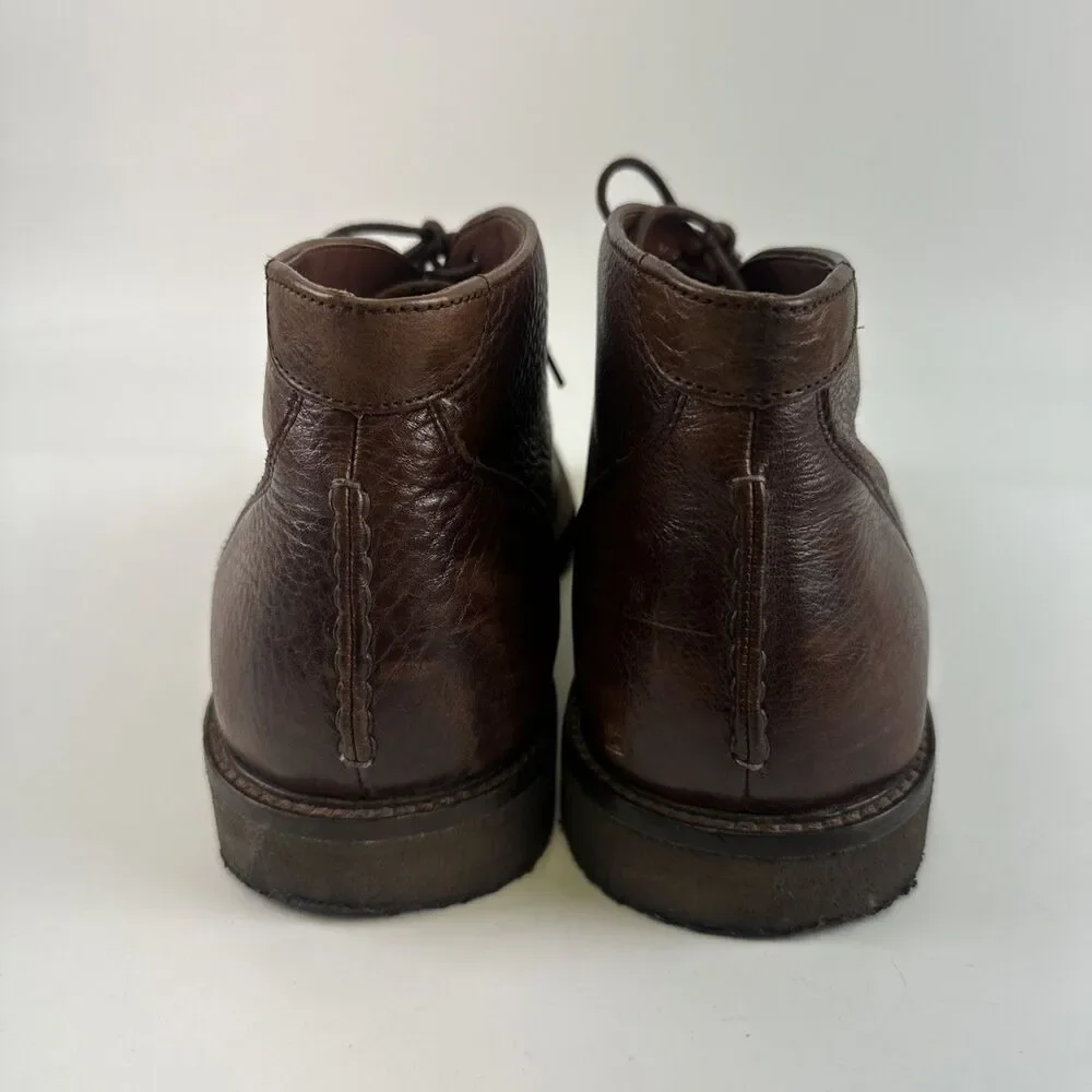 Johnston And Murphy Chukka Boot Brown Pebbled Leather LaceUp Crepe Sole Men 11.5